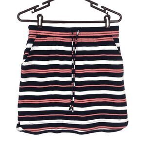 Sunday Pink Navy White Striped Skirt Women's Size Small